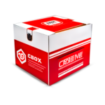 caja roja con blanco